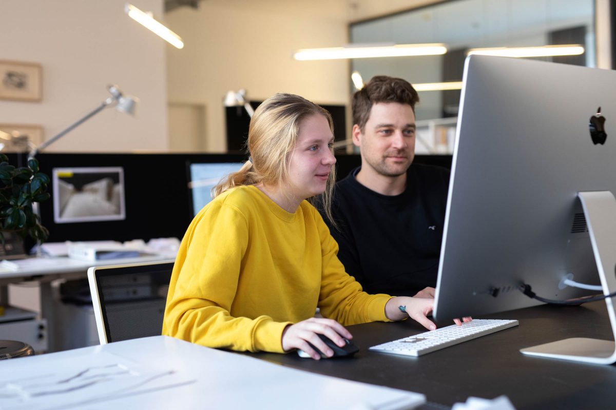 Tassio und Iola aus dem Team der Bermüller+Niemeyer Architekturwerkstatt.