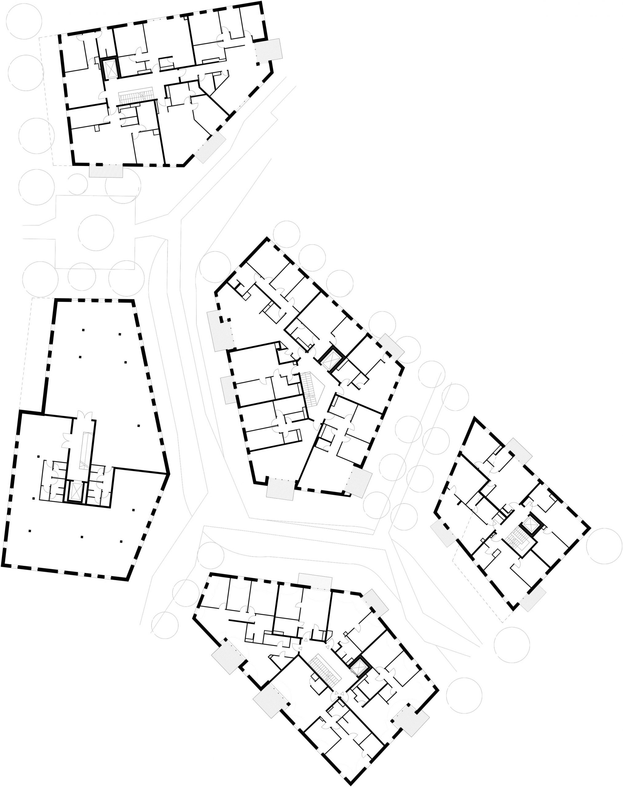 Grundrisse vom Carlina Park an der Schopenhauerstraße in Nuernberg.