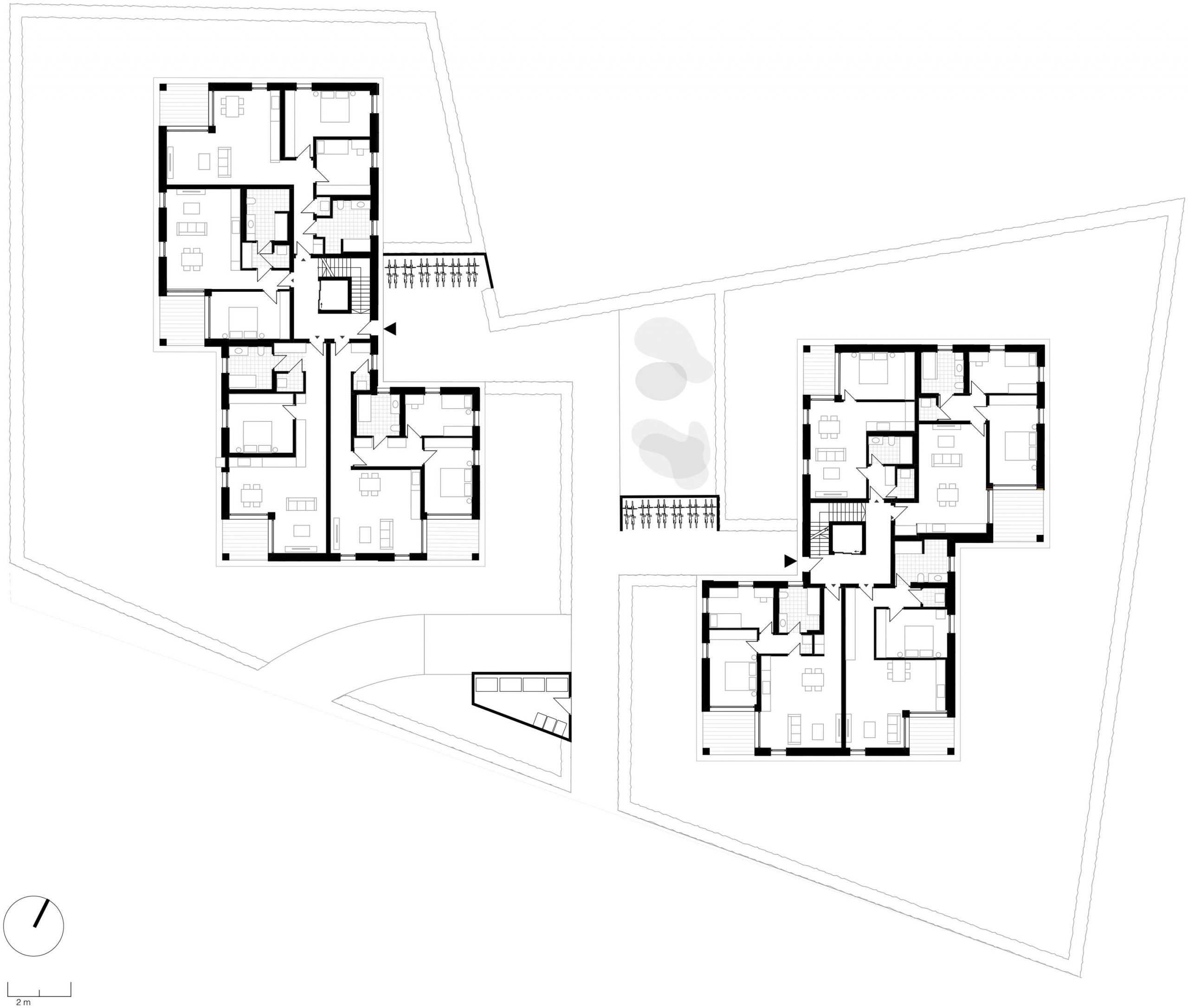 Die Grundrisse der Villen WNK.