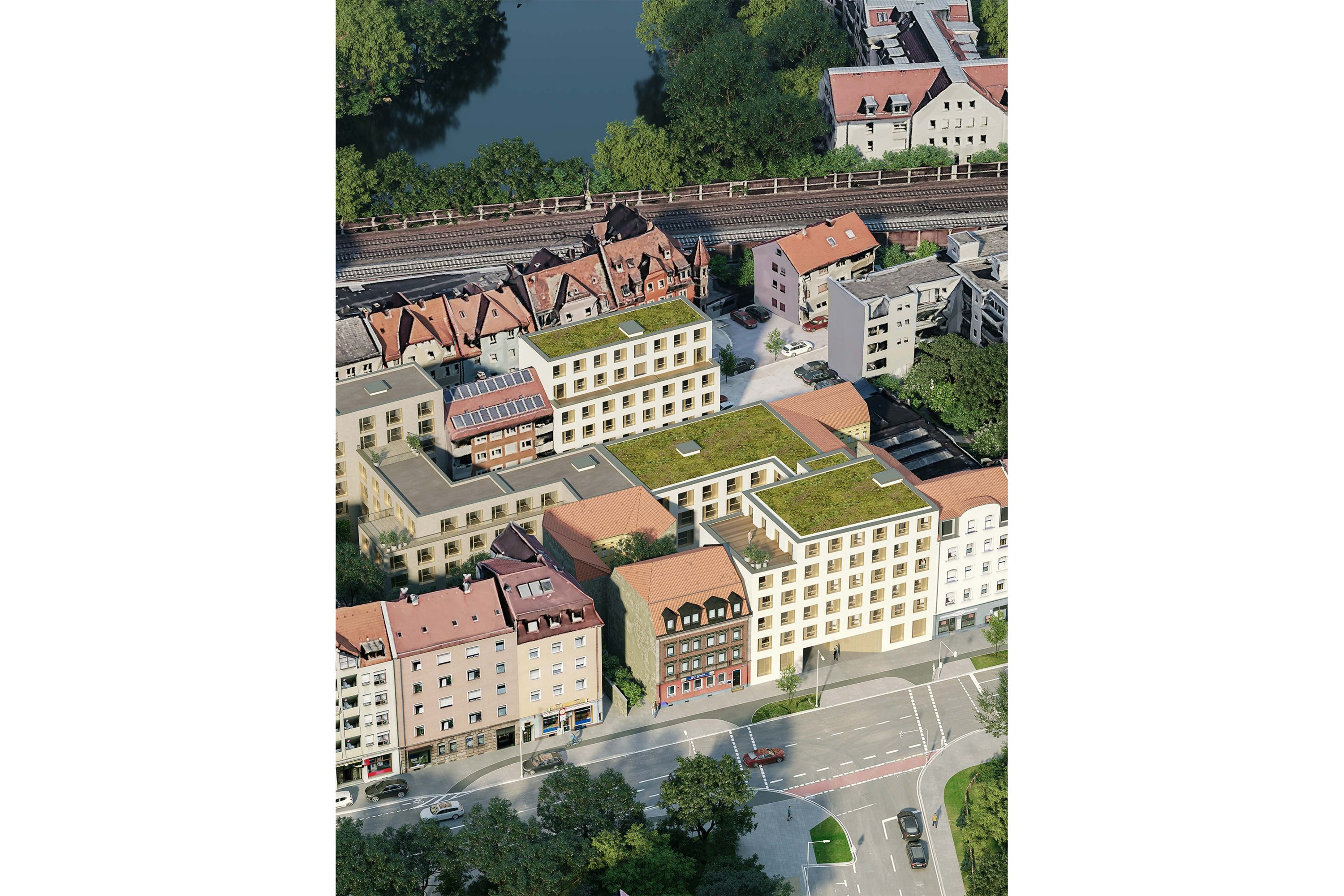 En Bloc in Nürnberg geplant von der Bermüller + Niemeyer Architekturwerkstatt