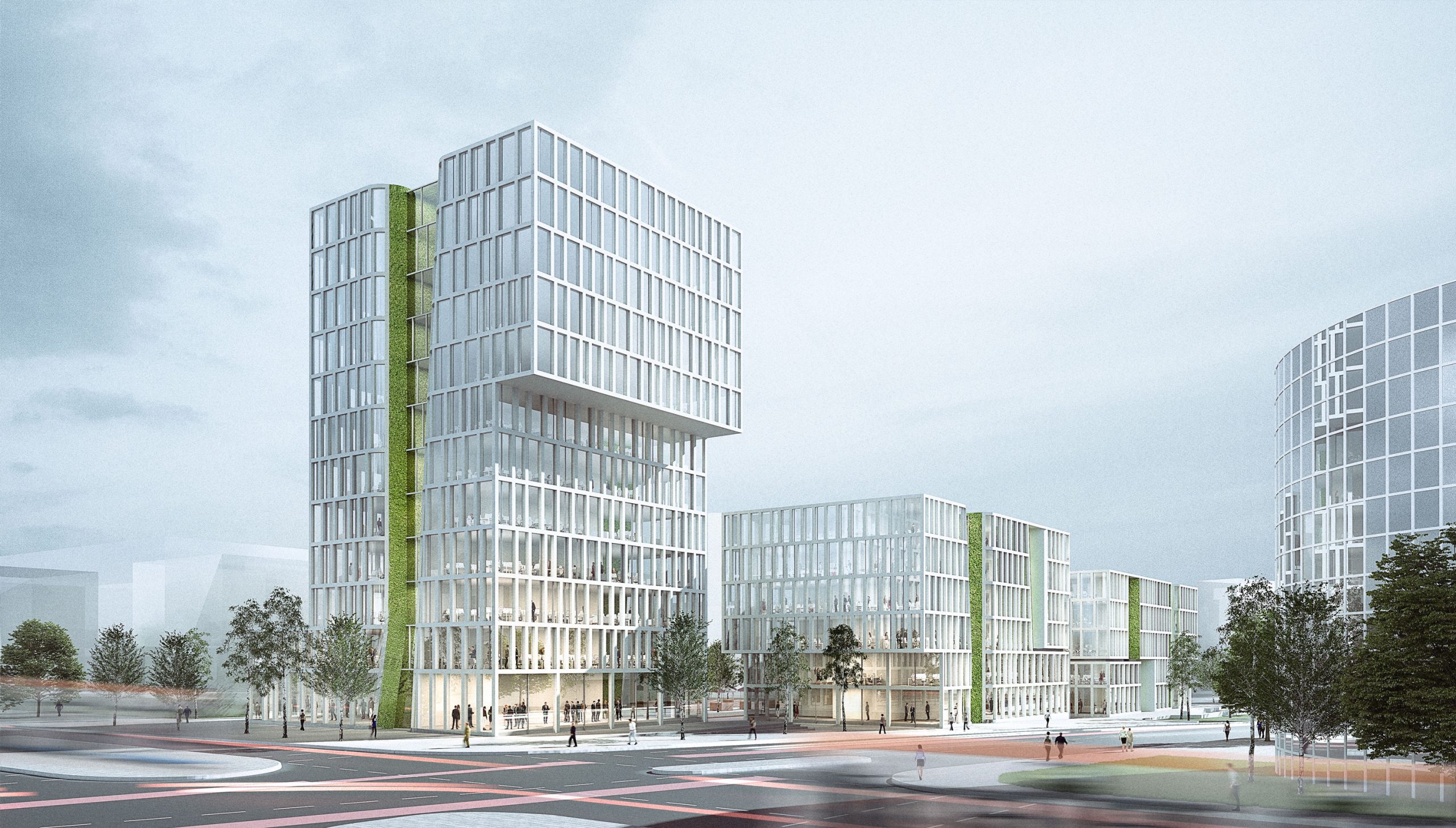 Futuristische architektur-Neue-Mitte-Thon-Perspektiv